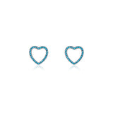 Turquoise Stud Earrings 925 Silver Women's Street Jewelry