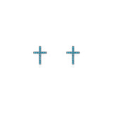 Turquoise Stud Earrings 925 Silver Women's Street Jewelry