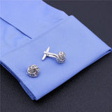 Twist Fastener Cuff Link Hollow Suit Accessories