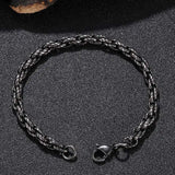 Men's Stainless Steel Twisted Link Chain Bracelet Hand Chain