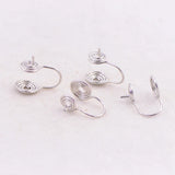U Shaped Spiral Disc Ear Clips Multicolor 100 Pieces