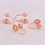 U Shaped Spiral Disc Ear Clips Multicolor 100 Pieces