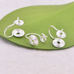 U Shaped Spiral Disc Ear Clips Multicolor 100 Pieces