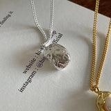 925 Silver Bears Pearl Necklace Pendant Charm Small Chain