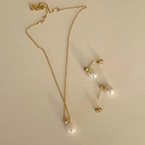 925 Sterling Silver Pearl and Rice Bead Necklace