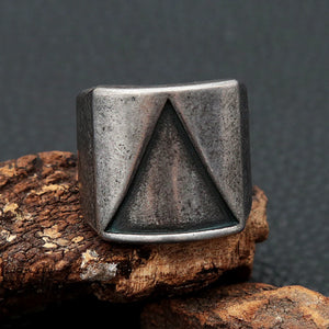 Viking Triangle Biker Ring Stainless Steel Jewelry Gift