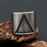 Viking Triangle Biker Ring Stainless Steel Jewelry Gift