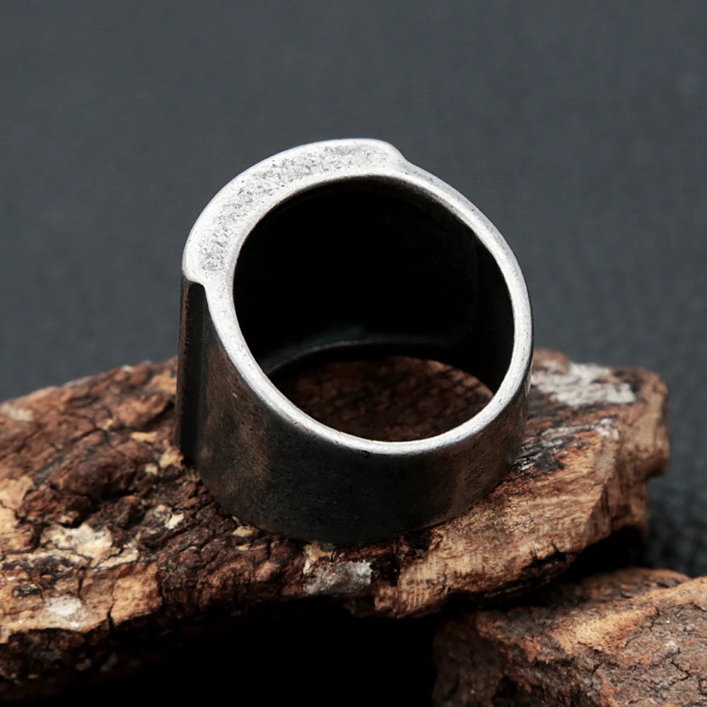 Viking Triangle Biker Ring Stainless Steel Jewelry Gift