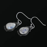 Moonstone Silver Dangle Earrings Women Jewelry Gift
