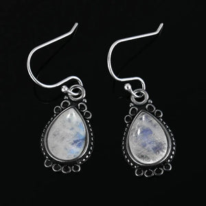 Moonstone Silver Dangle Earrings Women Jewelry Gift
