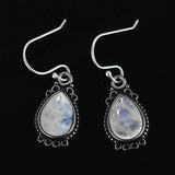 Moonstone Silver Dangle Earrings Women Jewelry Gift