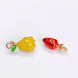 Watermelon Radish Shape Fruit Eardrop Pendant Charms Necklace Accessories