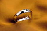 4mm Stainless Steel Wedding Band Silver Ring Couple Jewelry