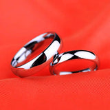 4mm Stainless Steel Wedding Band Silver Ring Couple Jewelry