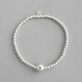 Wild Bracelet Korea Hot 925 Sterling Silver 3mm Beaded Female Jewelry