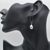 Baroque Pearl Earrings 925 Sterling Silver Long Dangle Earrings