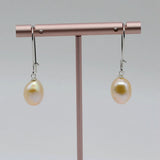Baroque Pearl Earrings 925 Sterling Silver Long Dangle Earrings