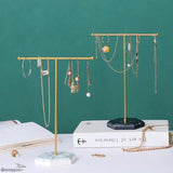 Wooden T-Shaped Jewelry Display Stand - Elegant Accessory Holder