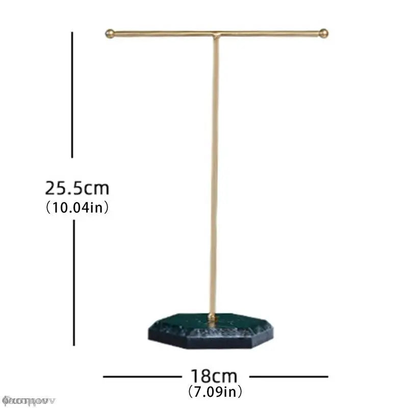 Wooden T-Shaped Jewelry Display Stand - Elegant Accessory Holder