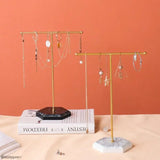 Wooden T-Shaped Jewelry Display Stand - Elegant Accessory Holder