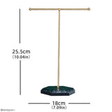 Wooden T-Shaped Jewelry Display Stand - Elegant Accessory Holder