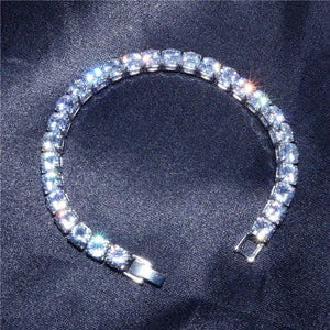Zircon Bracelet Full Rhinestone Tennis Chain One Row Bracelet