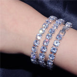 Zircon Bracelet Full Rhinestone Tennis Chain One Row Bracelet