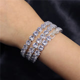 Zircon Bracelet Full Rhinestone Tennis Chain One Row Bracelet