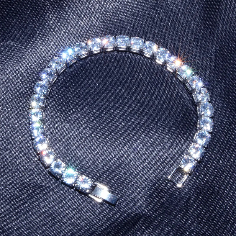 Zircon Bracelet Full Rhinestone Tennis Chain One Row Bracelet