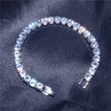 Zircon Bracelet Full Rhinestone Tennis Chain One Row Bracelet