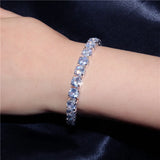 Zircon Bracelet Full Rhinestone Tennis Chain One Row Bracelet