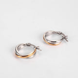 Zircon Circle Earring Titanium Steel Jewelry For Woman