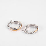 Zircon Circle Earring Titanium Steel Jewelry For Woman