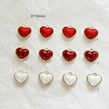 Alloy Heart-shaped Love Retro Red Pendant DIY Jewelry Accessories