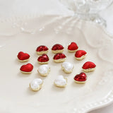 Alloy Heart-shaped Love Retro Red Pendant DIY Jewelry Accessories