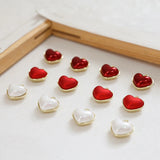 Alloy Heart-shaped Love Retro Red Pendant DIY Jewelry Accessories