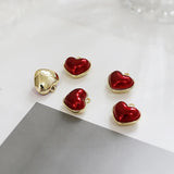 Alloy Heart-shaped Love Retro Red Pendant DIY Jewelry Accessories