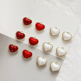 Alloy Heart-shaped Love Retro Red Pendant DIY Jewelry Accessories