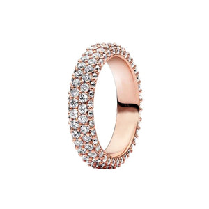 925 Sterling Silver Full Diamond Large Water Drop Ring