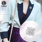 Alloy Rhinestone Square Brooches Corsages Clothing Accessories Pins