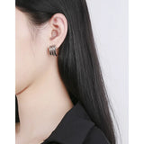 Stylish Multi-layer C-shaped Earrings 925 Sterling Silver Earrings