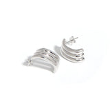 Stylish Multi-layer C-shaped Earrings 925 Sterling Silver Earrings