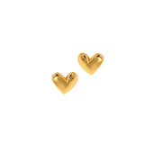 Sweet Colour Heart Stainless Steel Stud Earrings For Woman