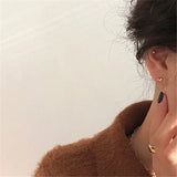 Sweet Colour Heart Stainless Steel Stud Earrings For Woman