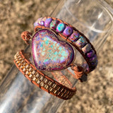 Natural Stone Pink Woven Bracelet for Women