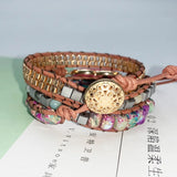 Natural Stone Pink Woven Bracelet for Women