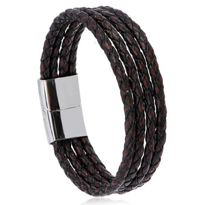 Stainless Steel Leather Bracelet Student Titanium Steel Leather Bracelet
