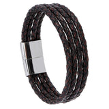 Stainless Steel Leather Bracelet Student Titanium Steel Leather Bracelet