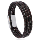 Stainless Steel Leather Bracelet Student Titanium Steel Leather Bracelet