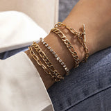 Multi-layer Micro Inlaid Chain Bracelet Women's Party Temptation